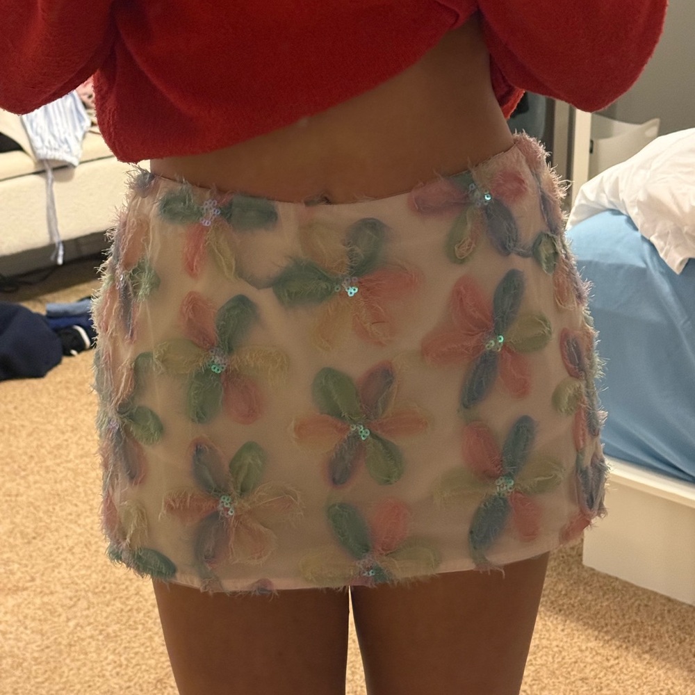 SHEIN Multicolor Floral Mini Skirt
